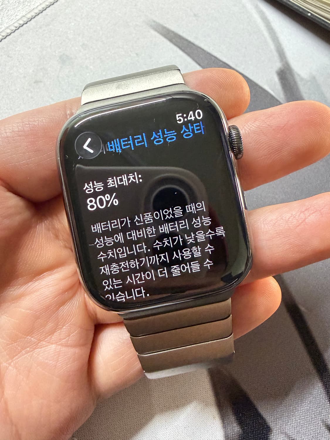 애플워치7 45mm 스텐리스 그래파이트 풀셋 상품이미지2