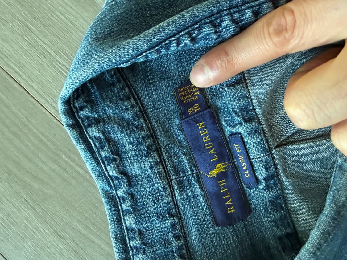 polo 폴로 샴브레이 데님 셔츠 xl 상품이미지2