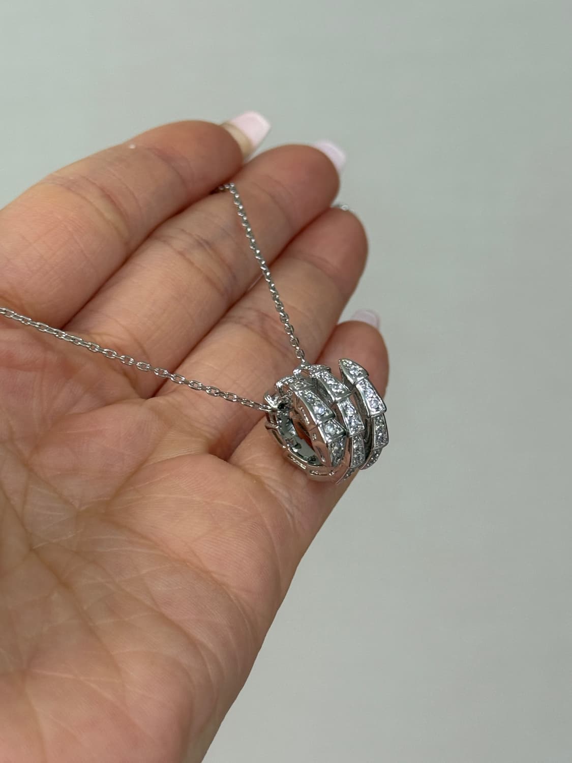 뱀 목걸이, 여자 목걸이, 풀큐빅 새상품 상품이미지2