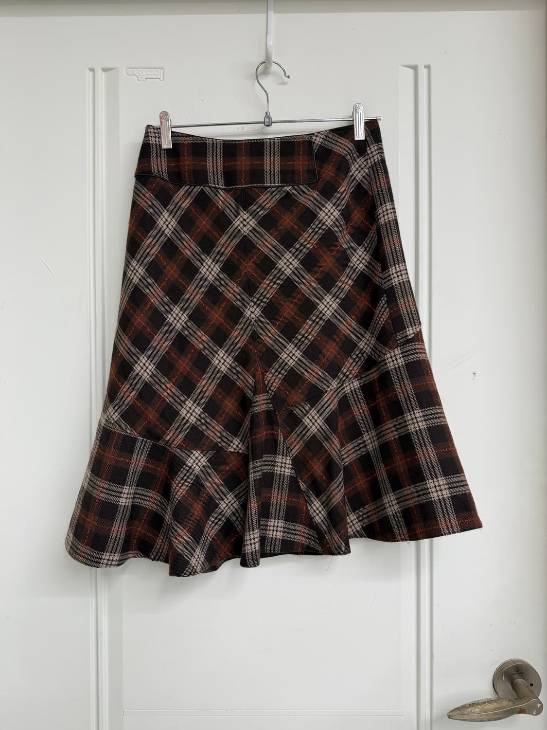 일본빈티지 노바체크 울 언발 미디스커트 상품이미지9