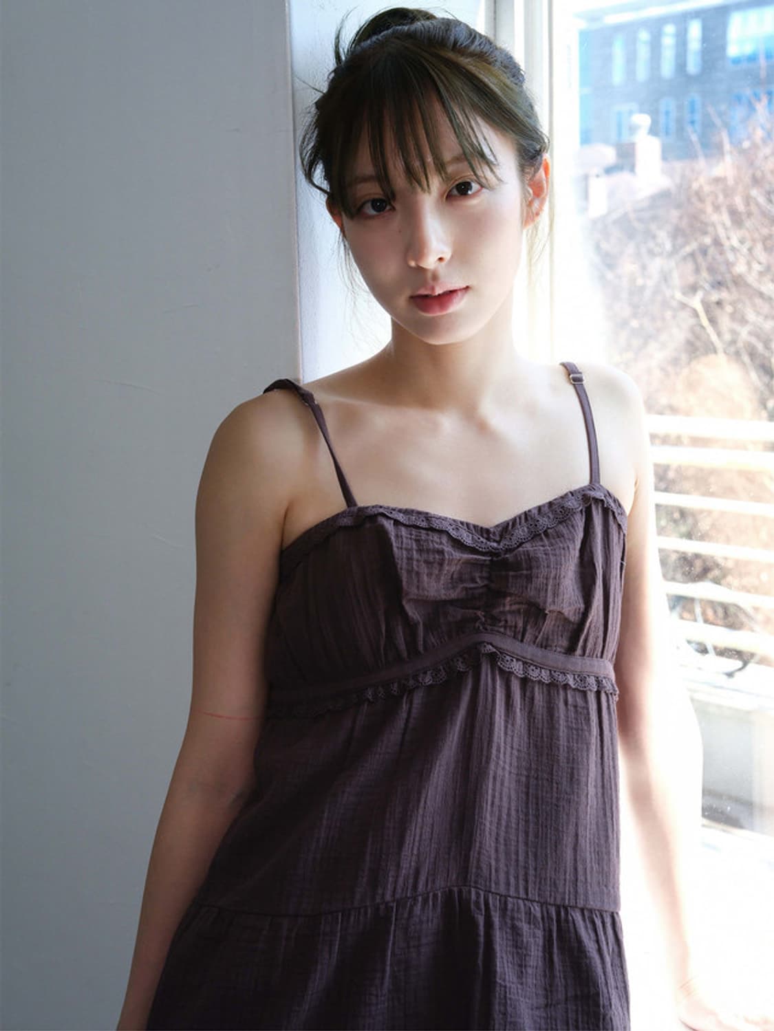 하스타 Hasta Boho Shirring Mini Dress Brown 상품이미지5