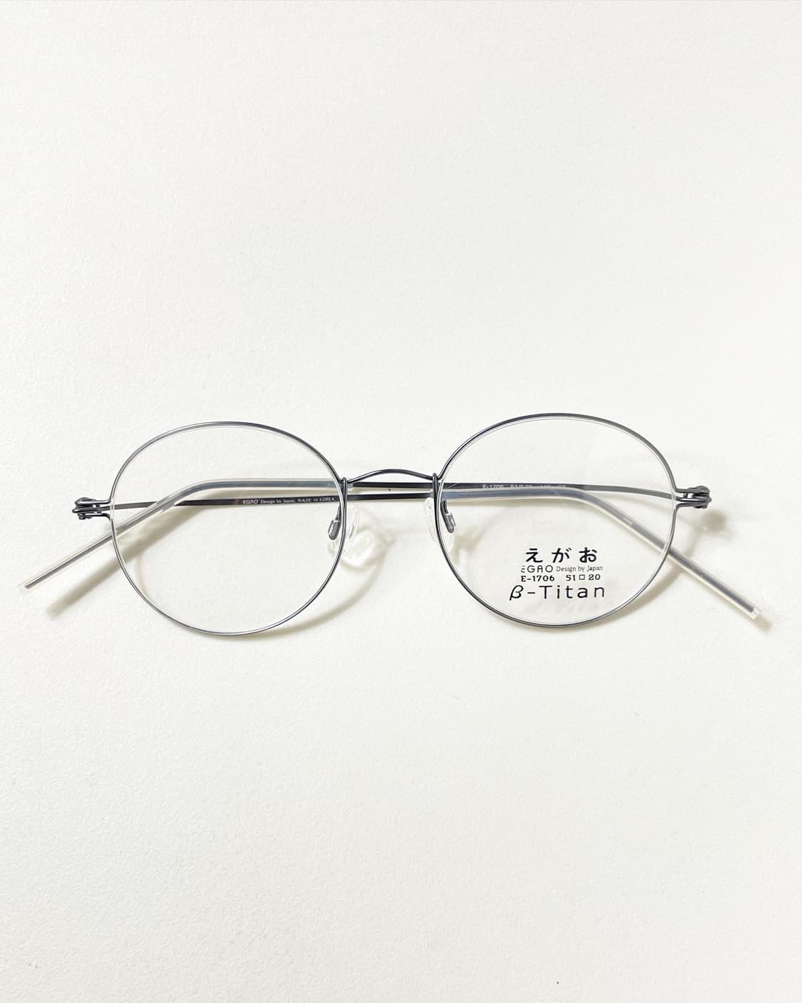 Egao B-Titan 티타늄 라운드 빈티지 안경 상품이미지1