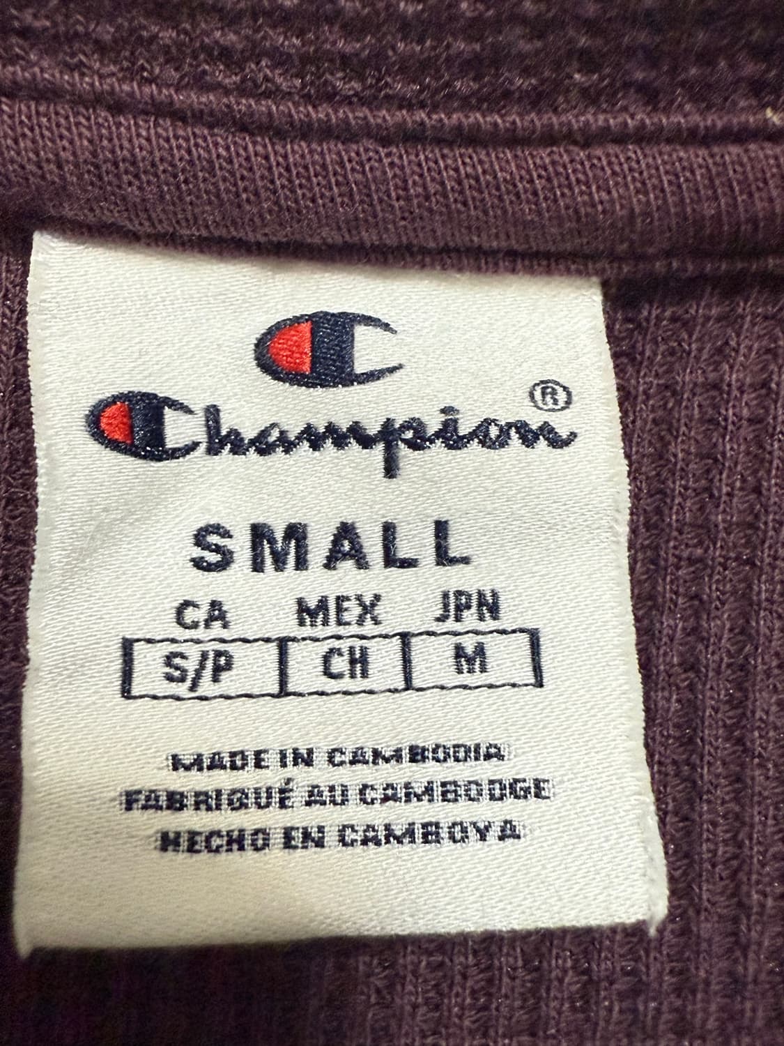 챔피온 세미 크롭 와플 후드 티셔츠 상품이미지6