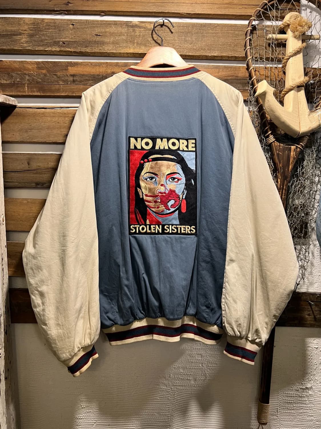 [L]90's USA 빈티지 MOTOFROGS 코튼 바시티 자켓 상품이미지1