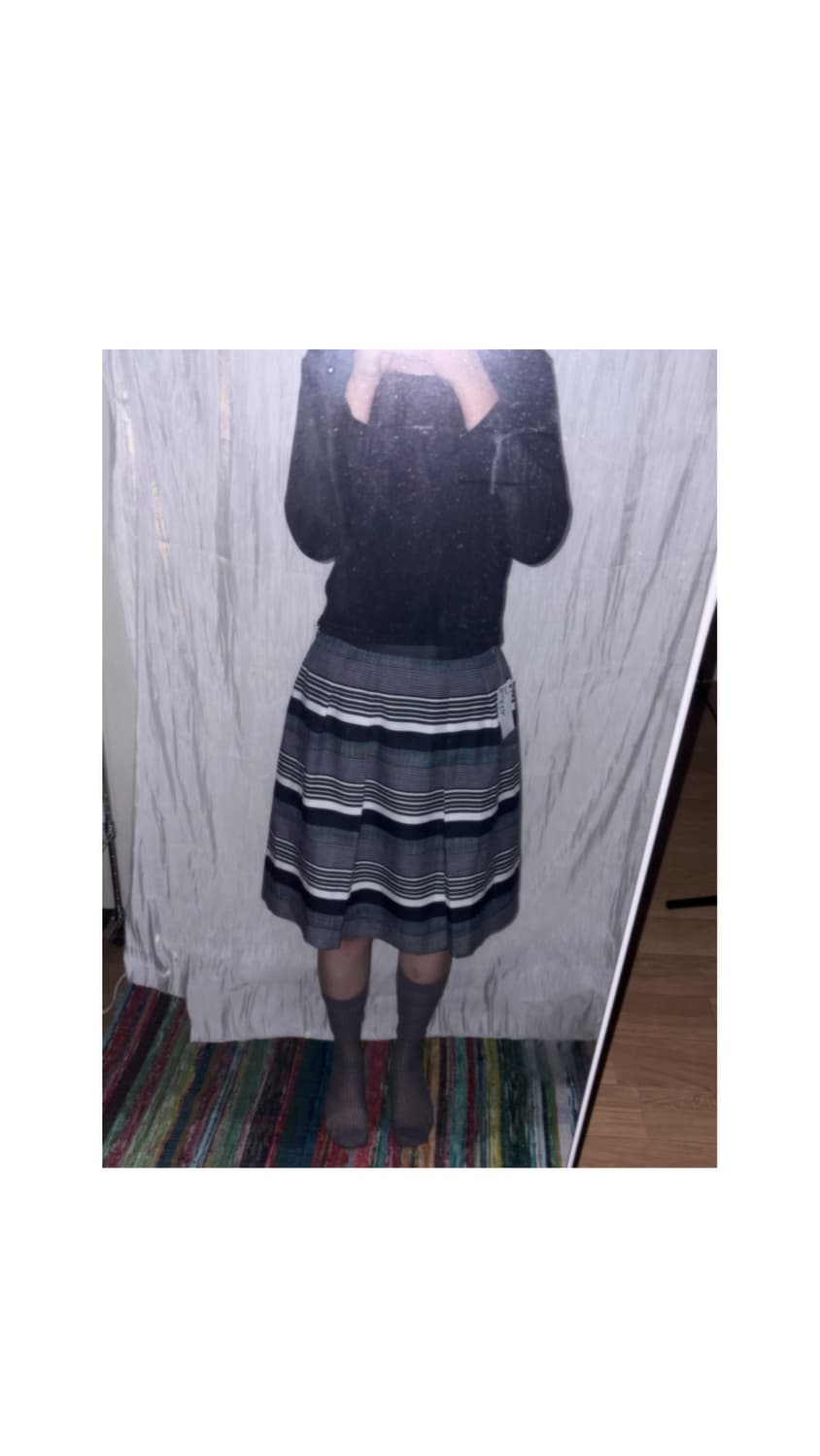Blue Stripe Midi Skirt 상품이미지5