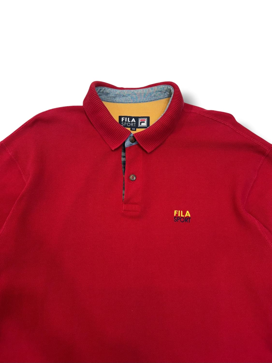 90s 휠라 FILA 스포츠 와플 롱슬리브 카라 티셔츠 (XL)  상품이미지2