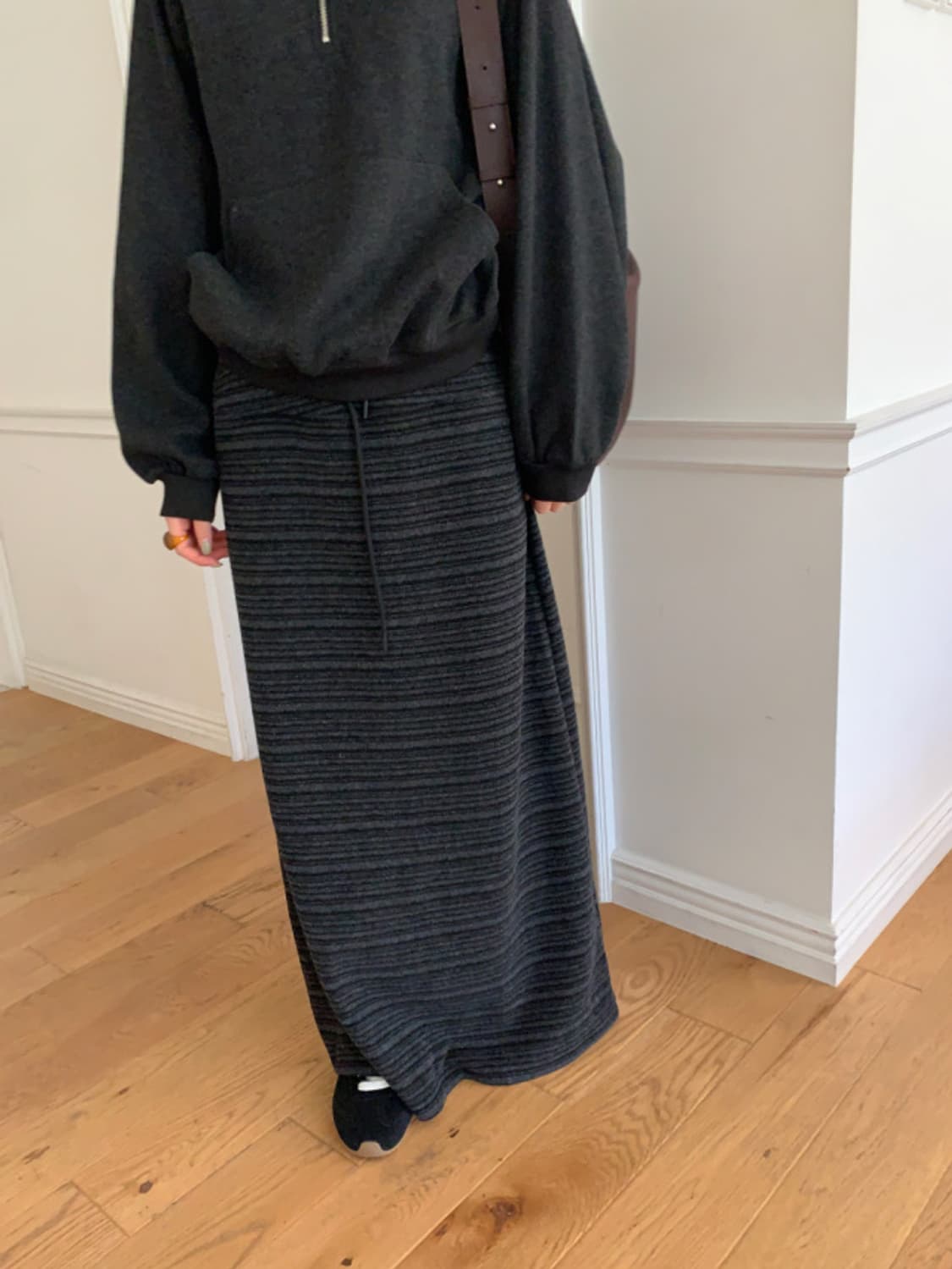 유이니 prima 스트라이프 밴딩 롱스커트 상품이미지3