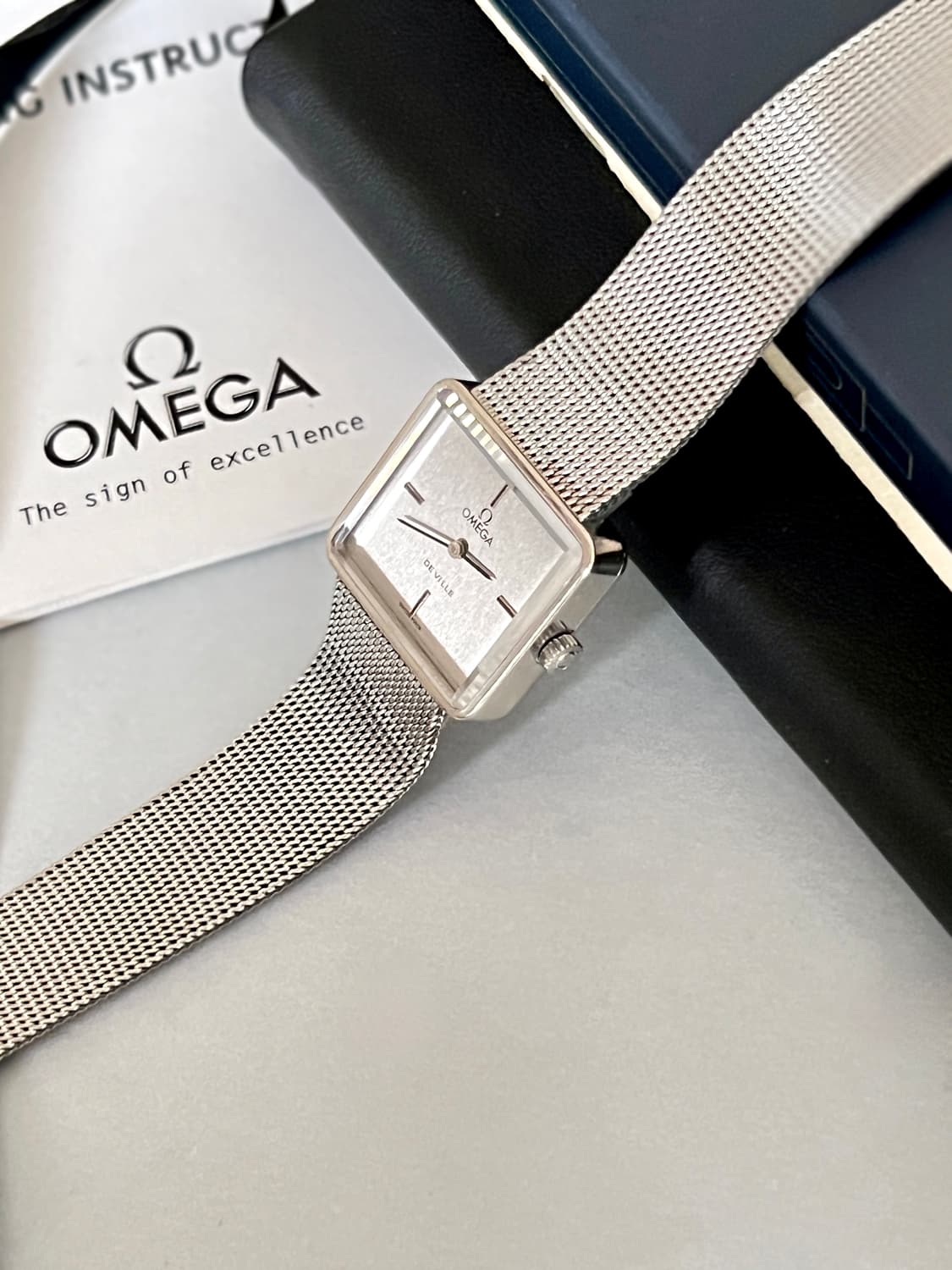 OMEGA 오메가 드빌 화이트골드 수동 시계 상품이미지1