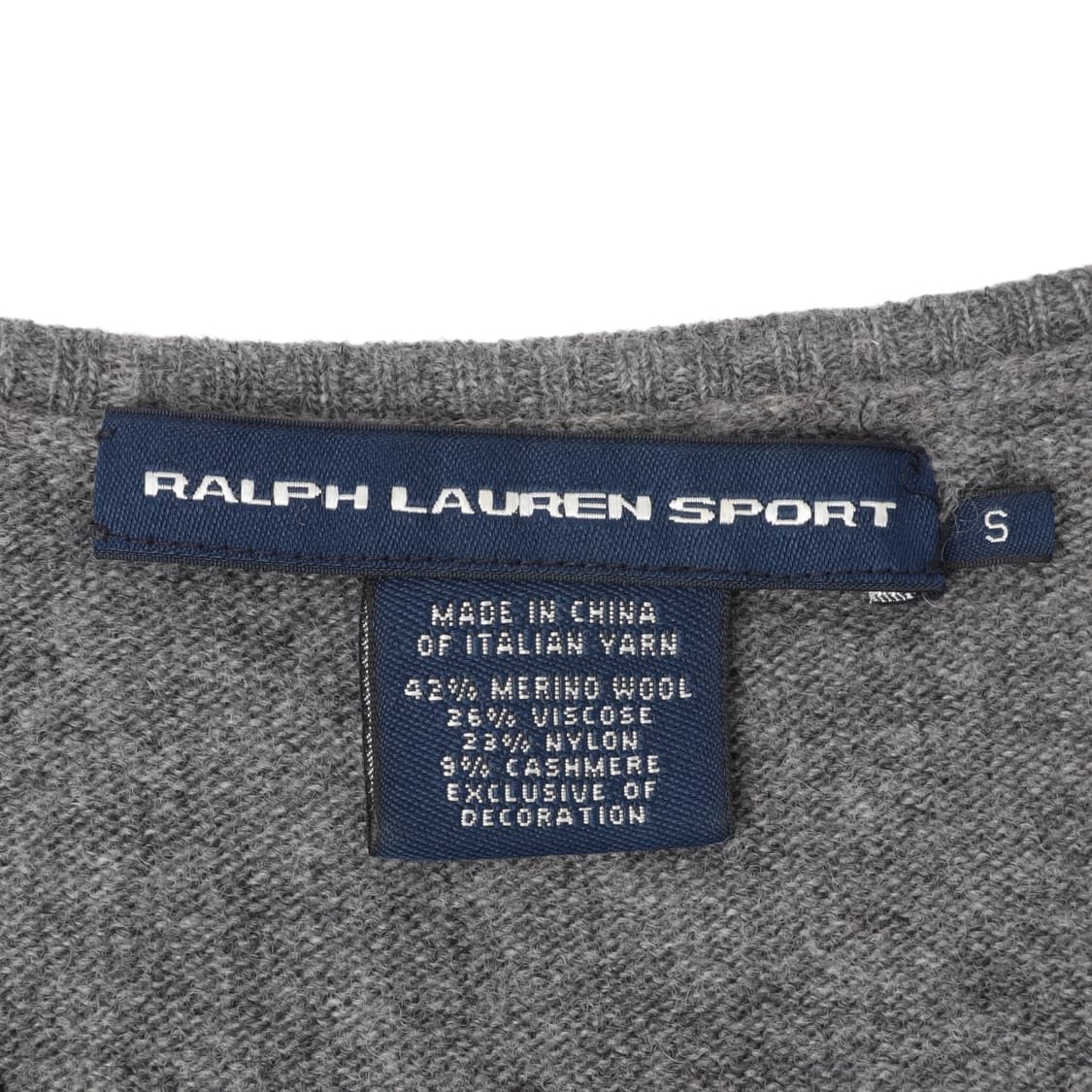 폴로 랄프로렌 그레이 울 캐시미어 브이넥 니트 상품이미지8