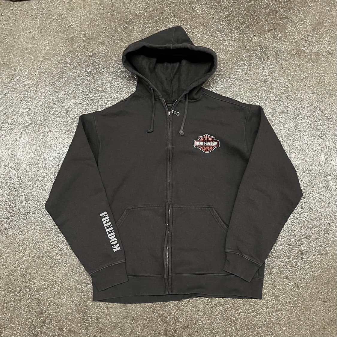 할리데이비슨 프린팅 후드 집업 (100-105) 상품이미지3