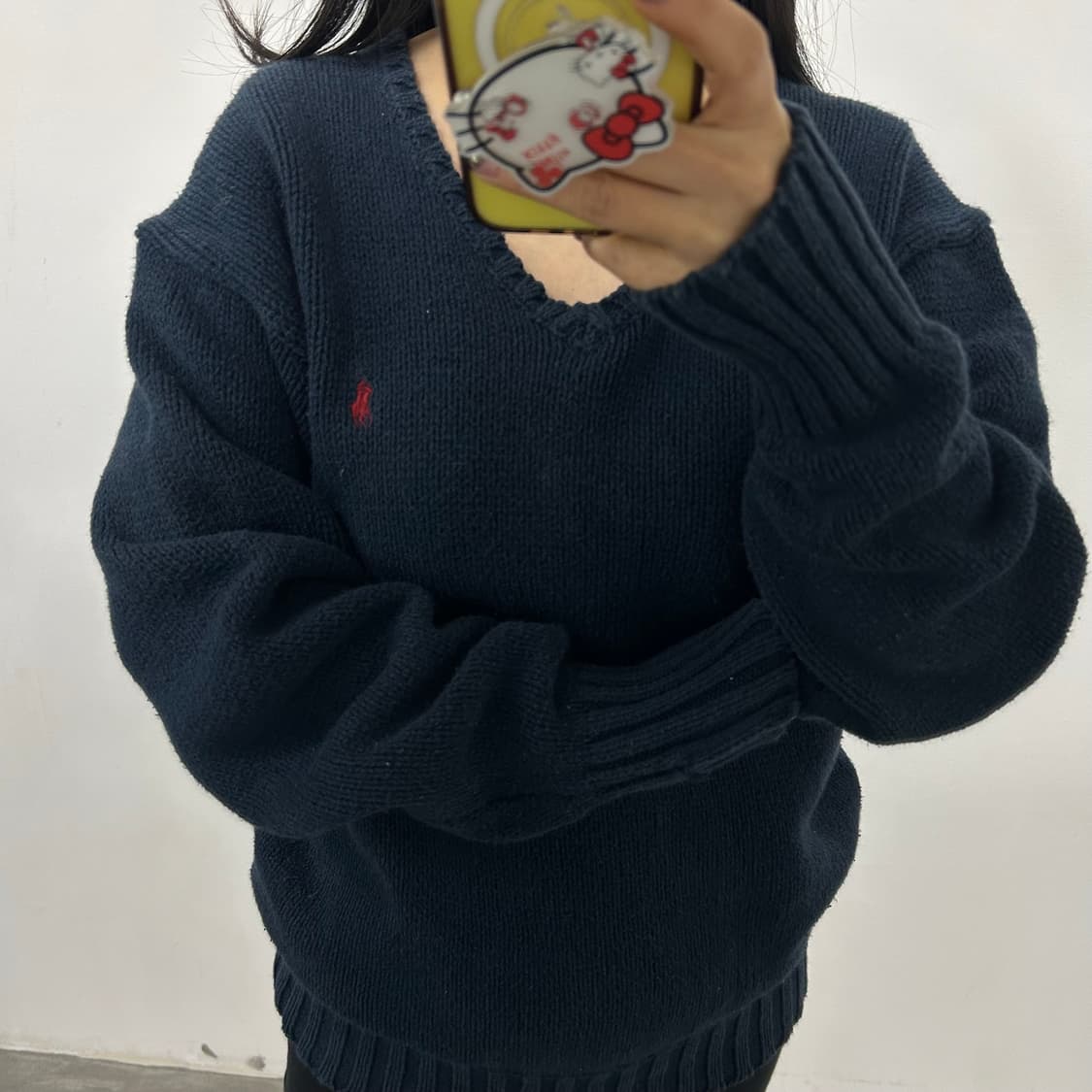 폴로 브이넥 니트[1637] 상품이미지2