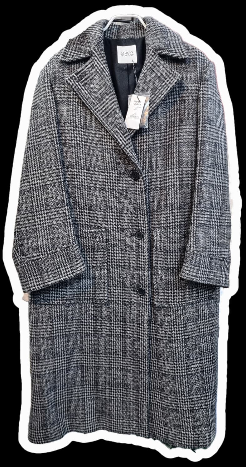 스튜디오 톰보이 체크 코트 상품이미지1