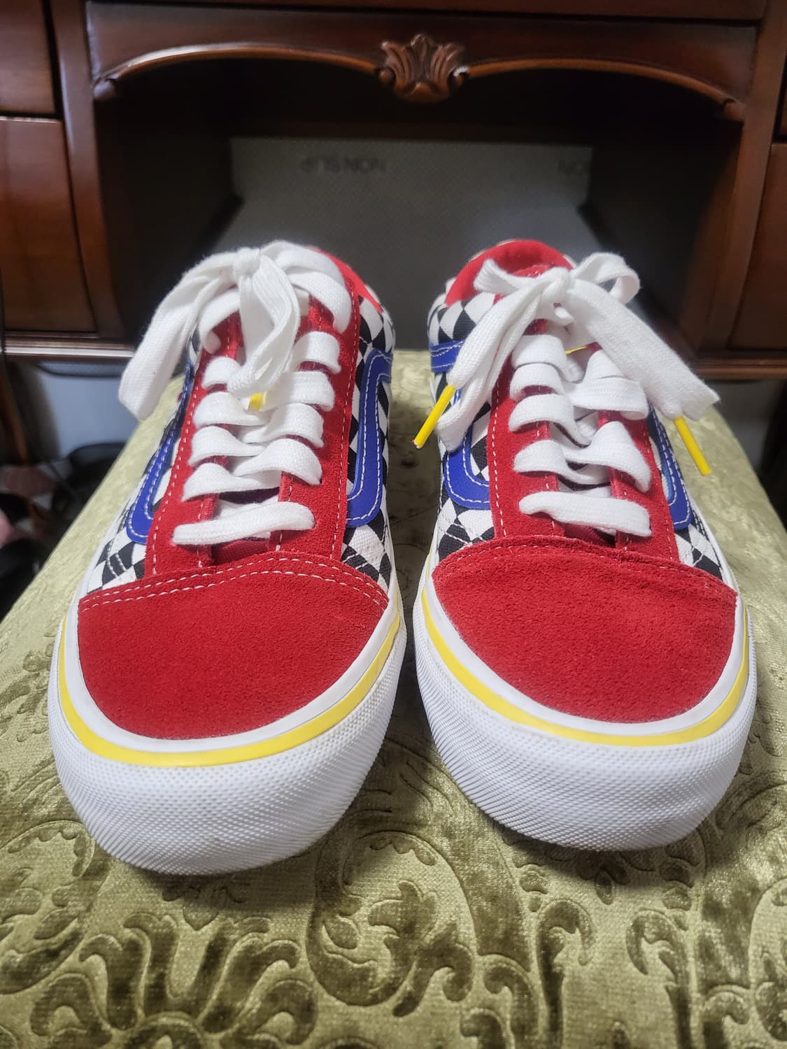 반스 올드스쿨프로 레드체커 블루  × 브라이튼 조이너  상품이미지1