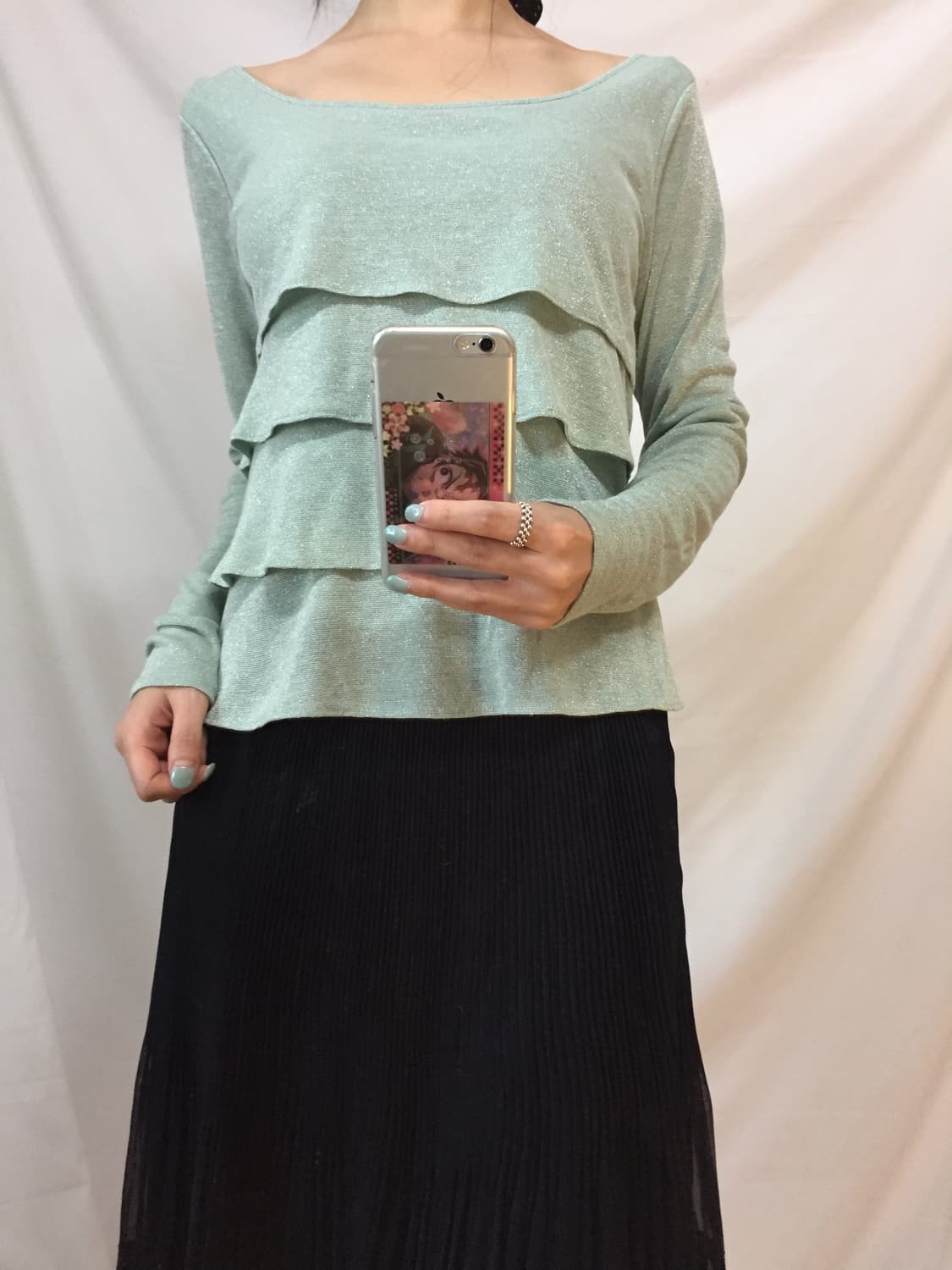 반짝이 블라우스 탑 상품이미지3