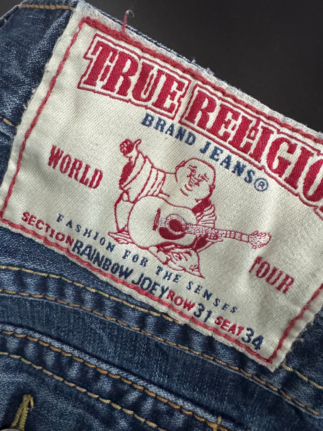 트루릴리젼 데미지 중청 워싱 부츠컷 데님팬츠 35인치 상품이미지5