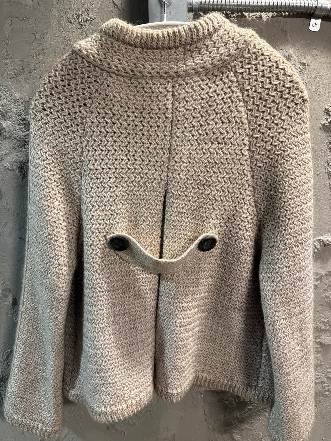 시스템 SYSTEM 헤링본 니트 자켓 베이지 FREE 상품이미지6