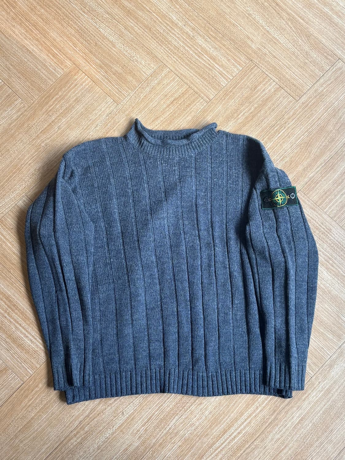 90s Stone island 그린엣지와펜 니트 상품이미지1