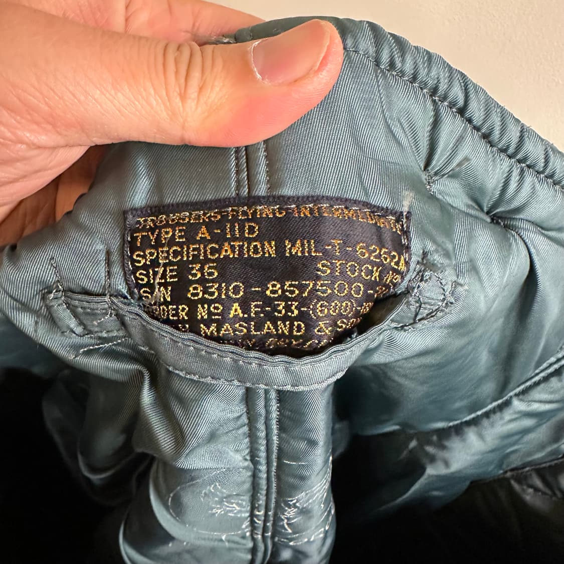 USAF A-11D 플라이트 팬츠 36 상품이미지6