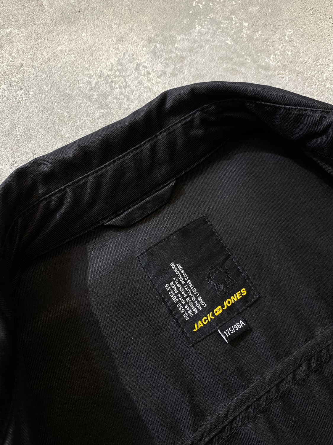 [L] Jack & Jones 빈티지 블랙 코팅 싱글 라이더 자켓 상품이미지9