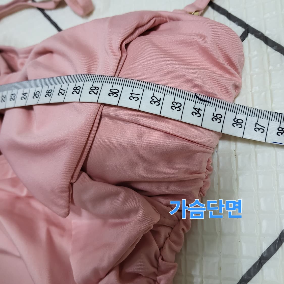 배드마마자마 핑크 리본 셔링 모노키니 원피스수영복 S 44 55 새상품 상품이미지9