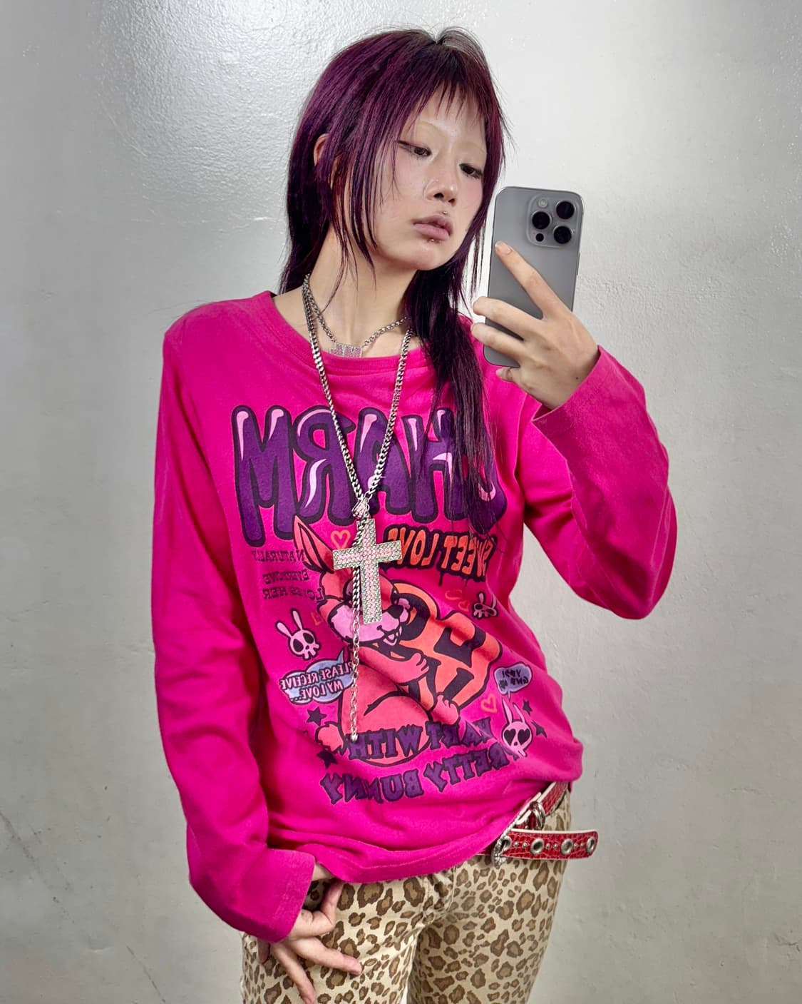 키치펑크 레터링 롱슬리브 상품이미지1