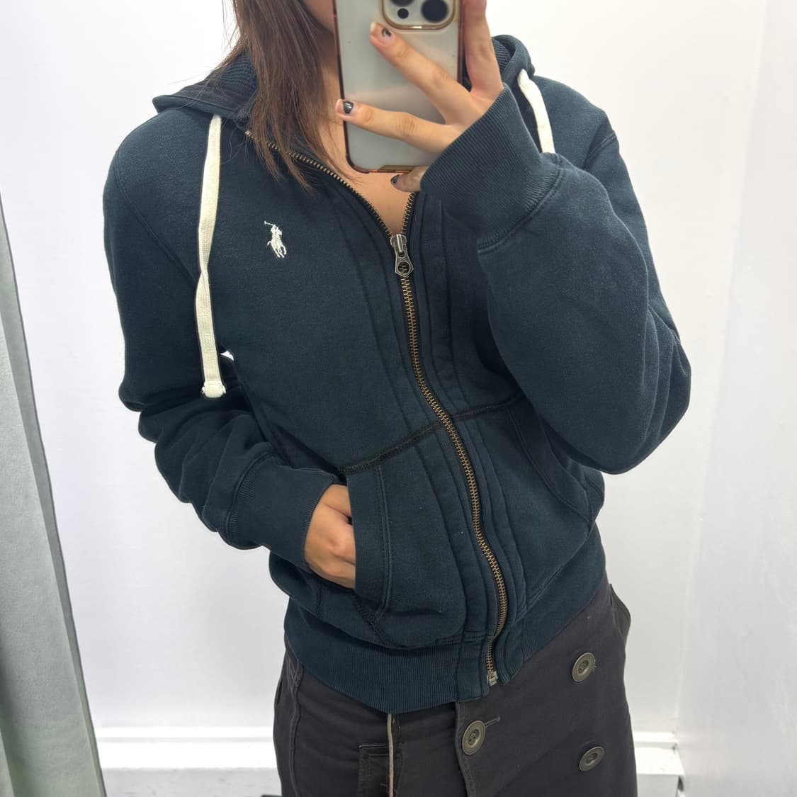 폴로 블랙 후드집업  상품이미지3