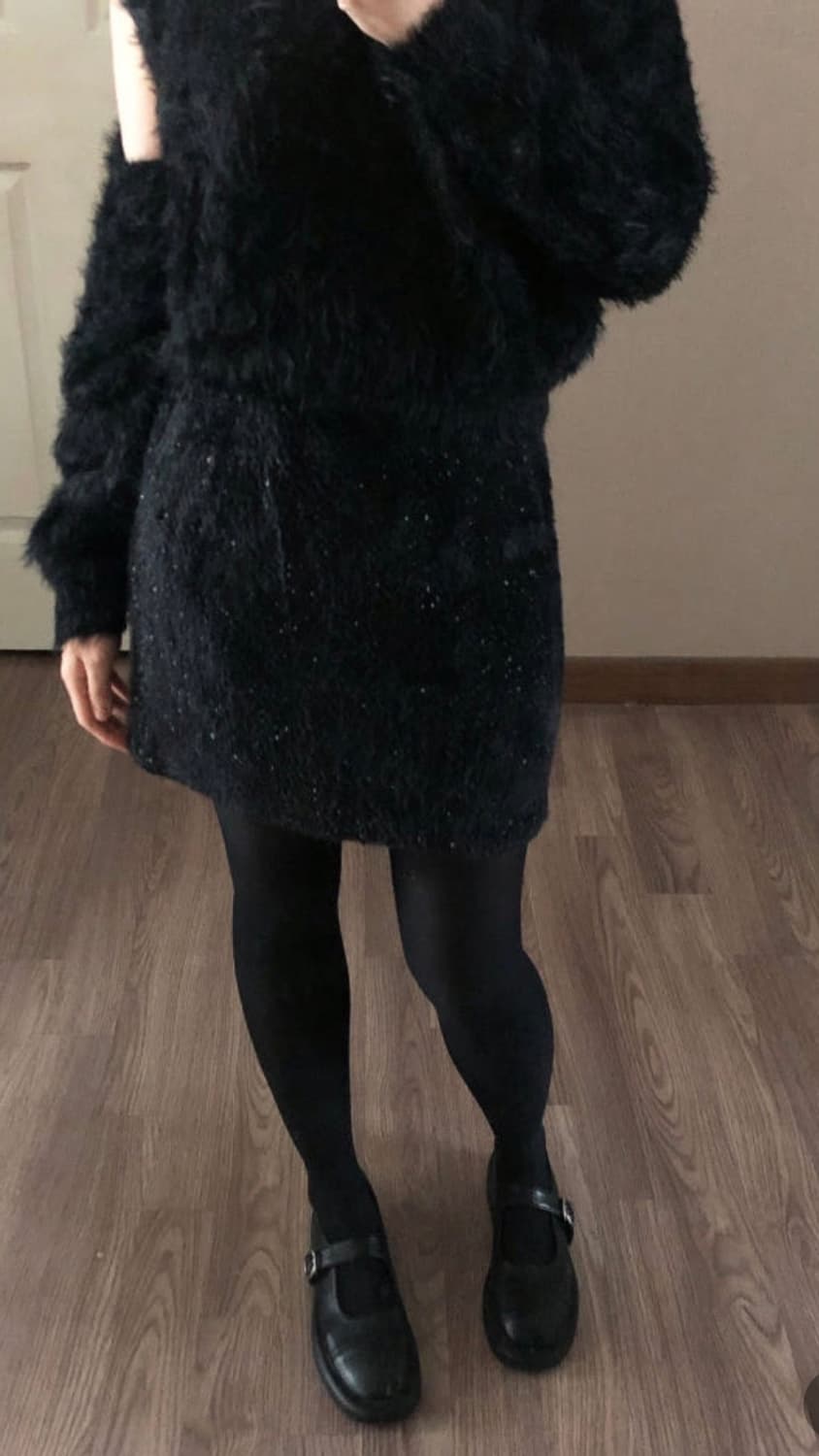 여성 퍼 트위드 미니 스커트 상품이미지2