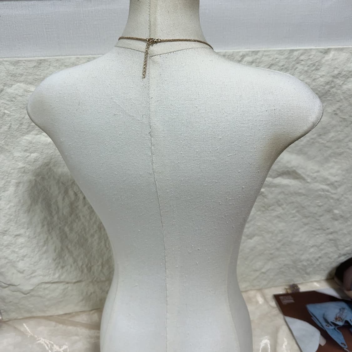 빈티지 황동 잎 쿠바체인 목걸이 상품이미지3