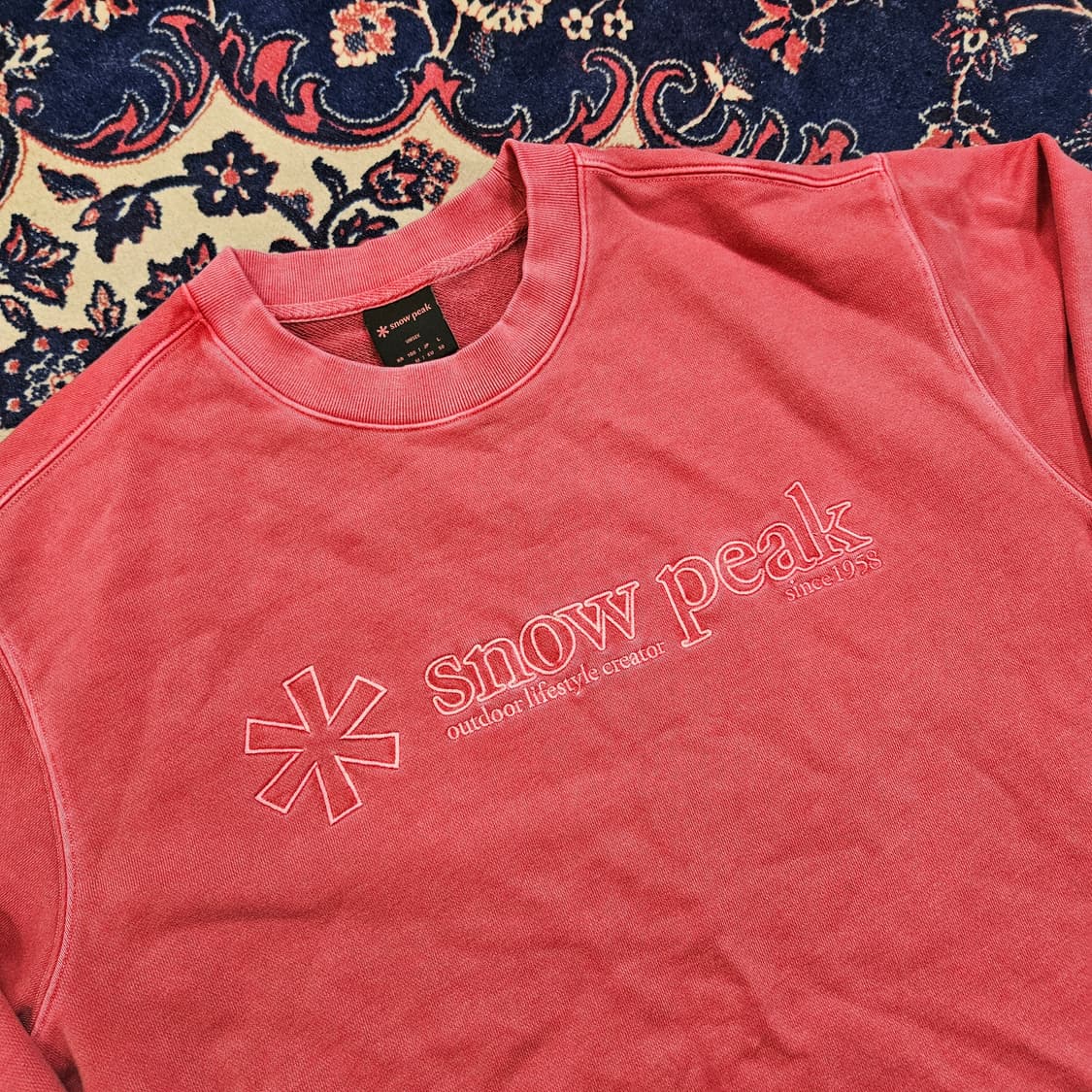 스노우피크 21Fw 피그먼트 워시드 맨투맨 L size 상품이미지2