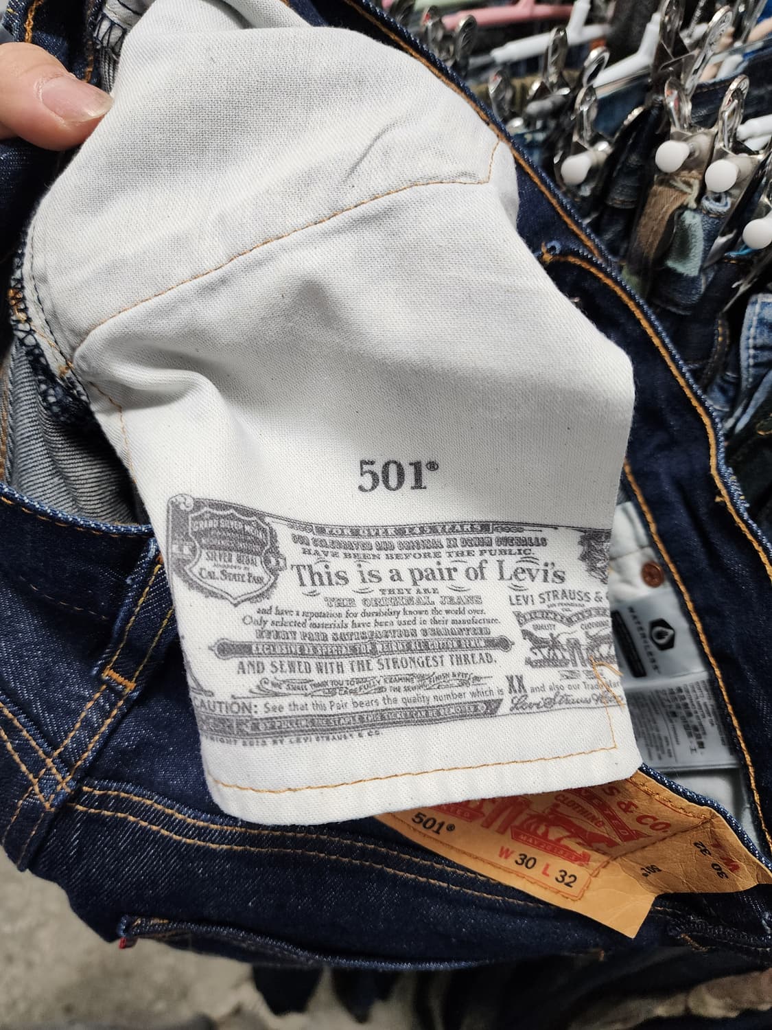 리바이스 501 진청 청바지 상품이미지5