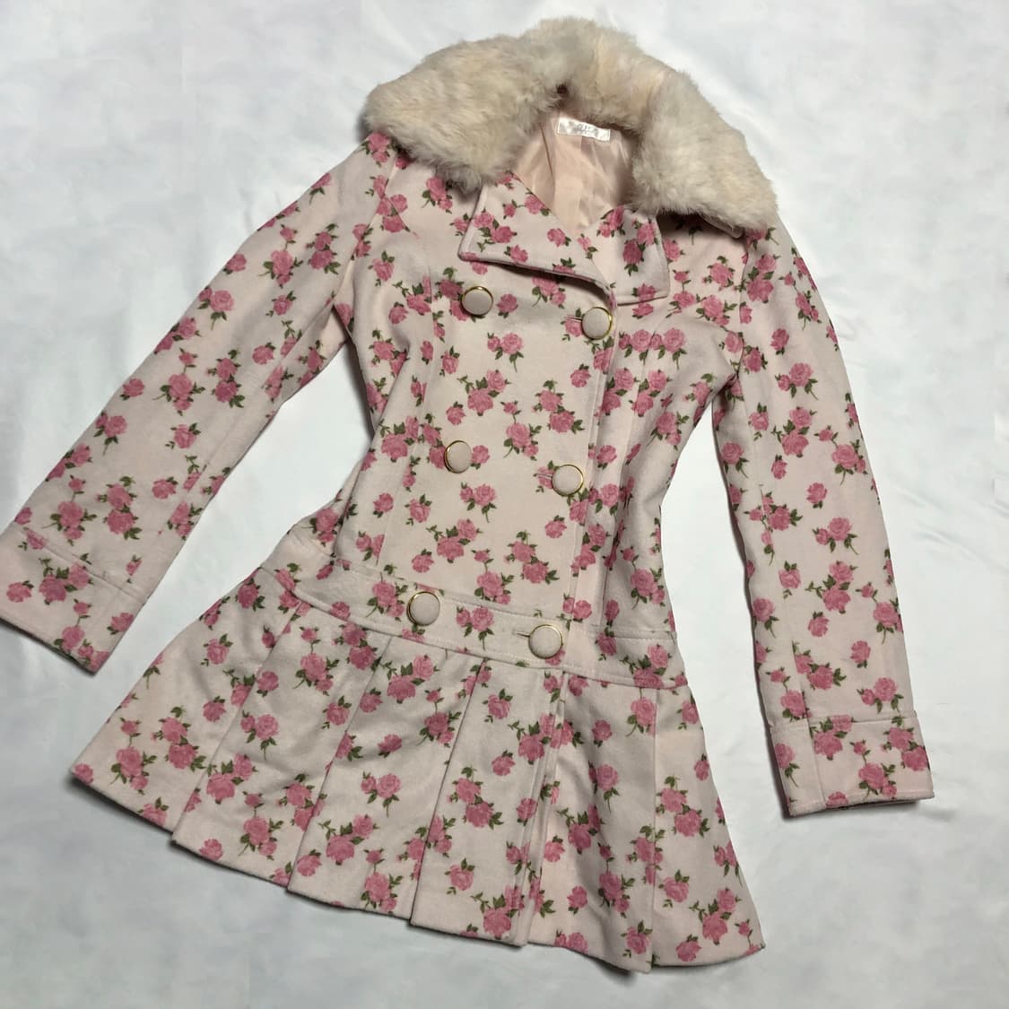 디어리 꽃무늬 코트 핑크 플로랄 deary 상품이미지2