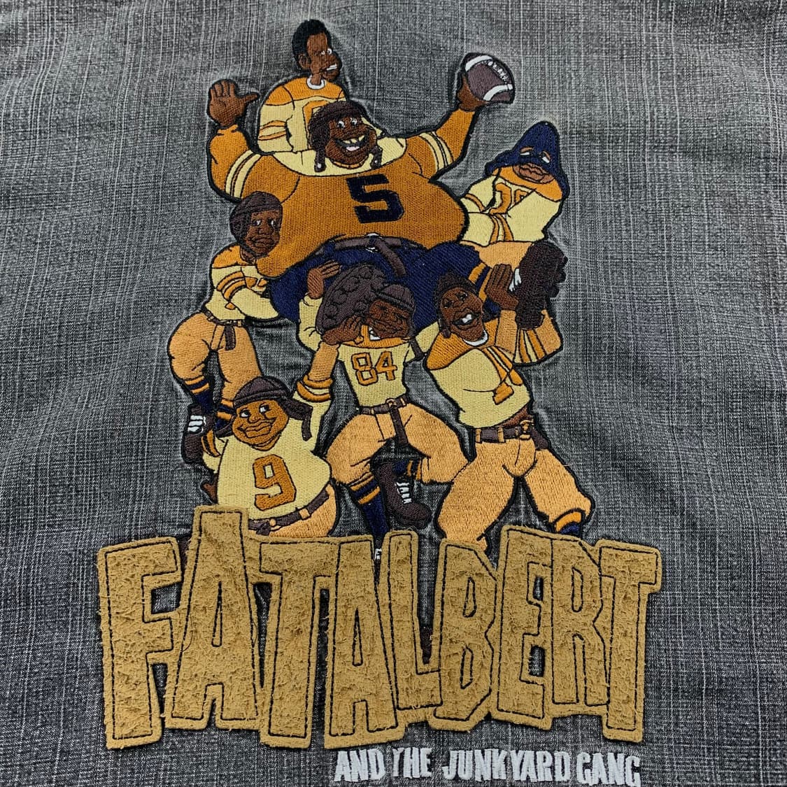 90s 플래티넘 후부 팻알버트 흑청 데님 자켓  상품이미지5