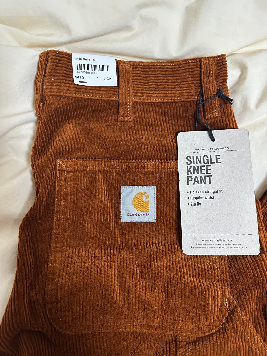 칼하트 코듀로이 싱글니 팬츠 상품이미지2