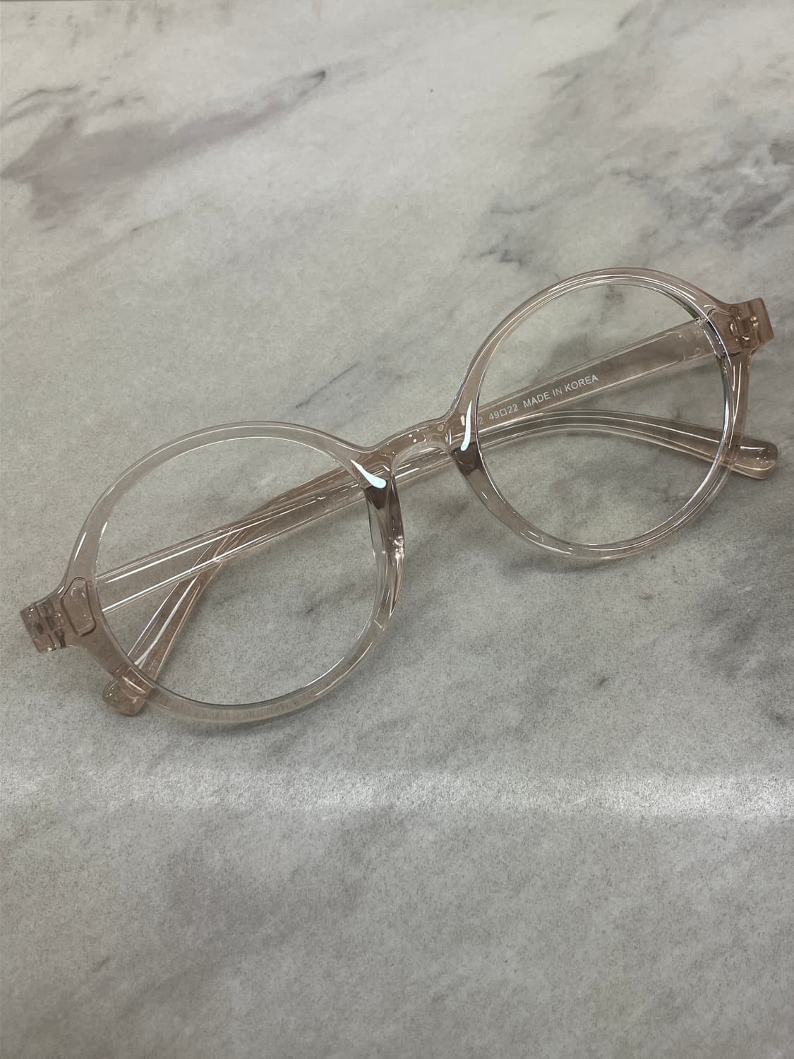 오앤씨 ONC 틴트 브라운 클리어 라운드 뿔테 안경 상품이미지1