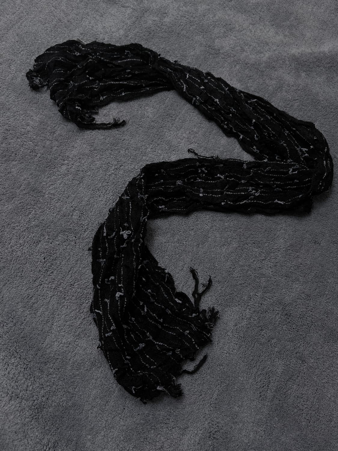 Vintage V-kei,punk black&silver muffler 상품이미지1