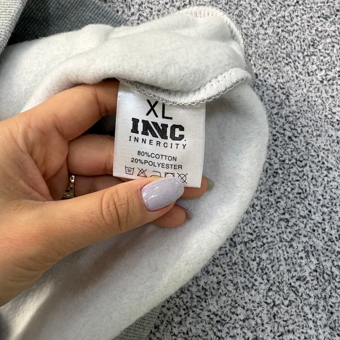 XL 이너씨티 배색 후드 티셔츠 긴팔티 0304J 상품이미지4