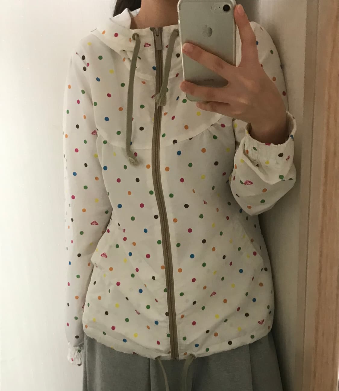 일본빈티지 도트 땡땡이 바람막이 상품이미지1