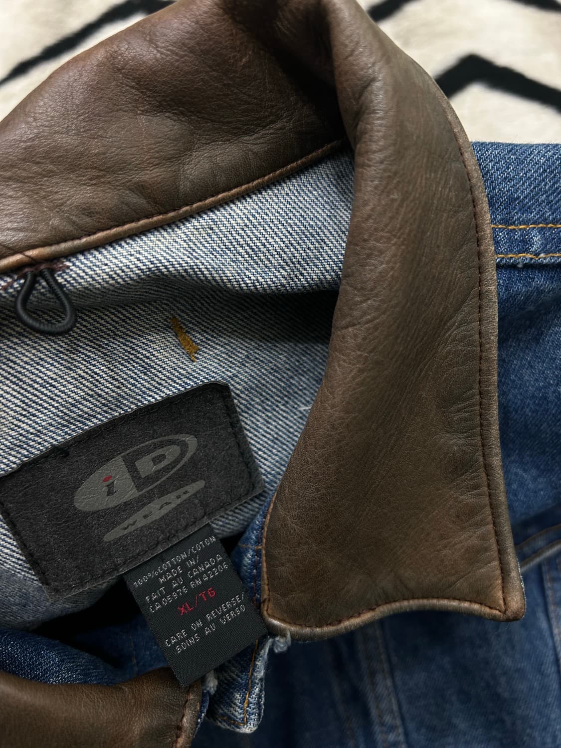 [XL]Canada Id Wear 가죽카라 데님 자켓 상품이미지5