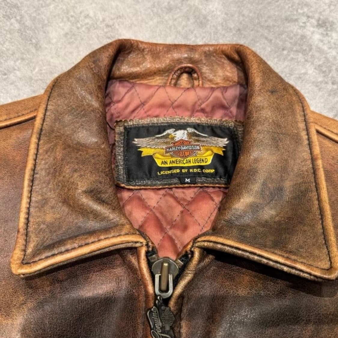 Harley-Davidson 빈티지 RBC 헤비 카우하이드 레더 자켓 상품이미지2