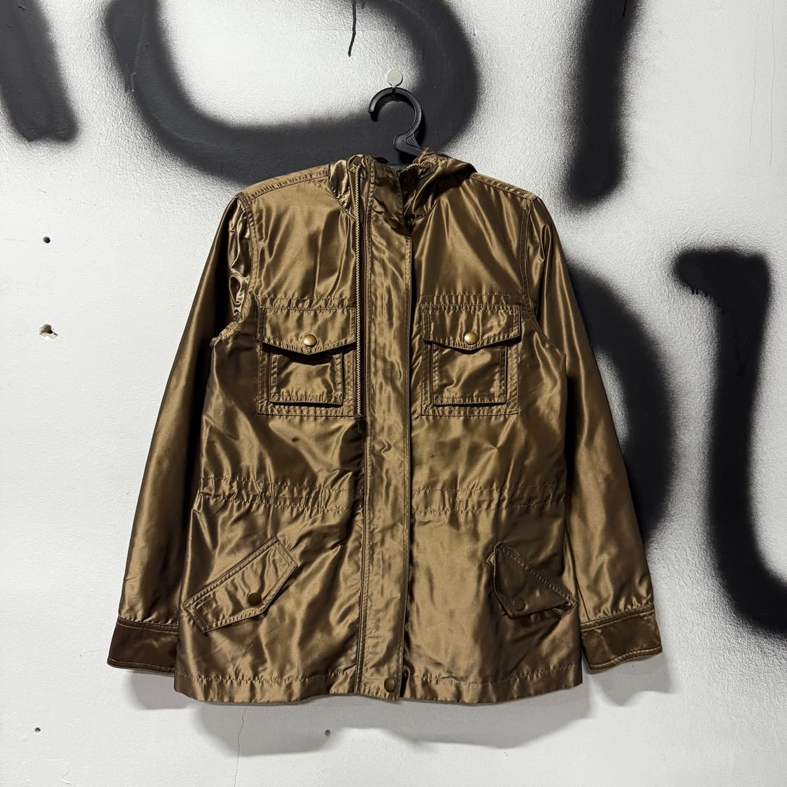 WMS 폴로 랄프로렌 글로시 골드 후드 필드 자켓 상품이미지1
