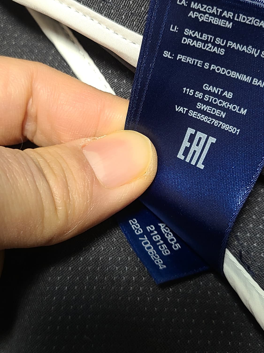 GANT 남성 더블 자켓 네이비 M  아메리칸 사이즈 라  낭낭하게 상품이미지9