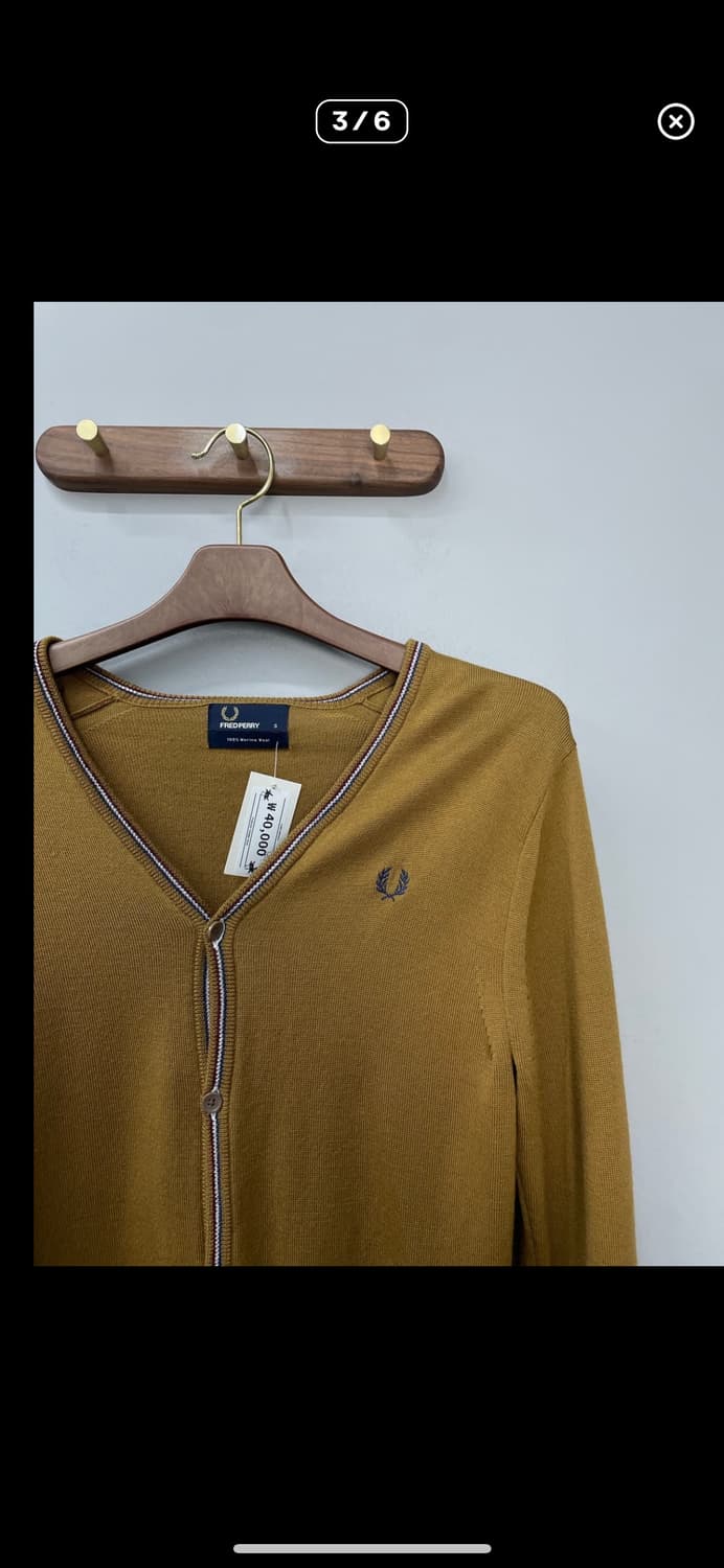 프레드페리 자수로고 브라운 가디건 A2409 상품이미지3