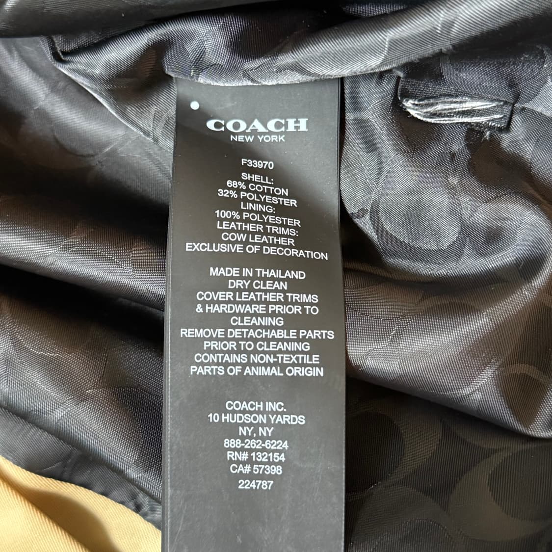 Coach 코치 시그니처 라펠 숏 트렌치코트 상품이미지9