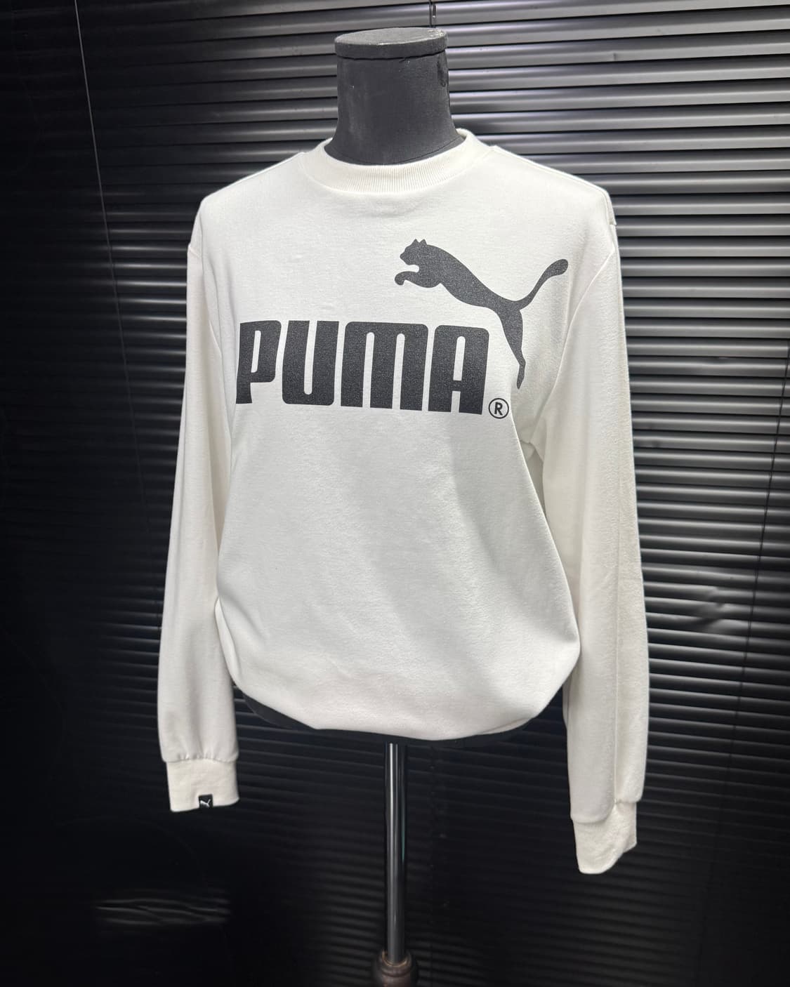 PUMA 퓨마 푸마 화이트 흰색 스웻 셔츠 맨투맨 올드스쿨 S 90 긴팔 상품이미지1