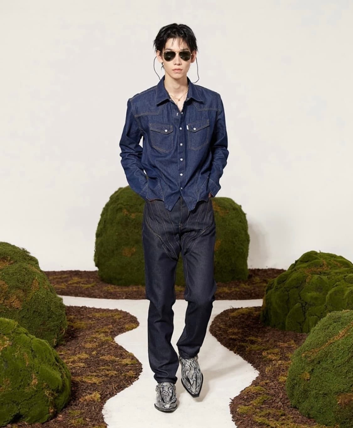 SS23 / WASHED CORSET DENIM SHIRTS/ M 상품이미지1