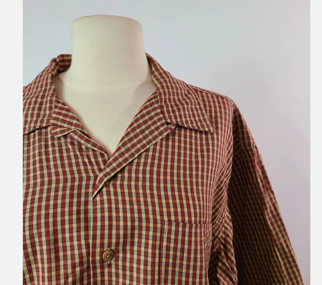 90s RRL 더블알엘 체크 반팔 오픈 칼라 셔츠 상품이미지3