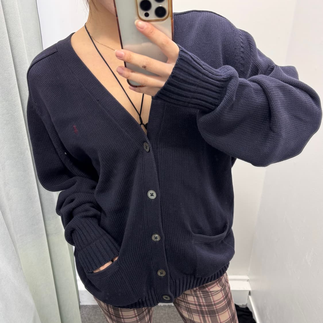 폴로 네이비 코튼 가디건 상품이미지2