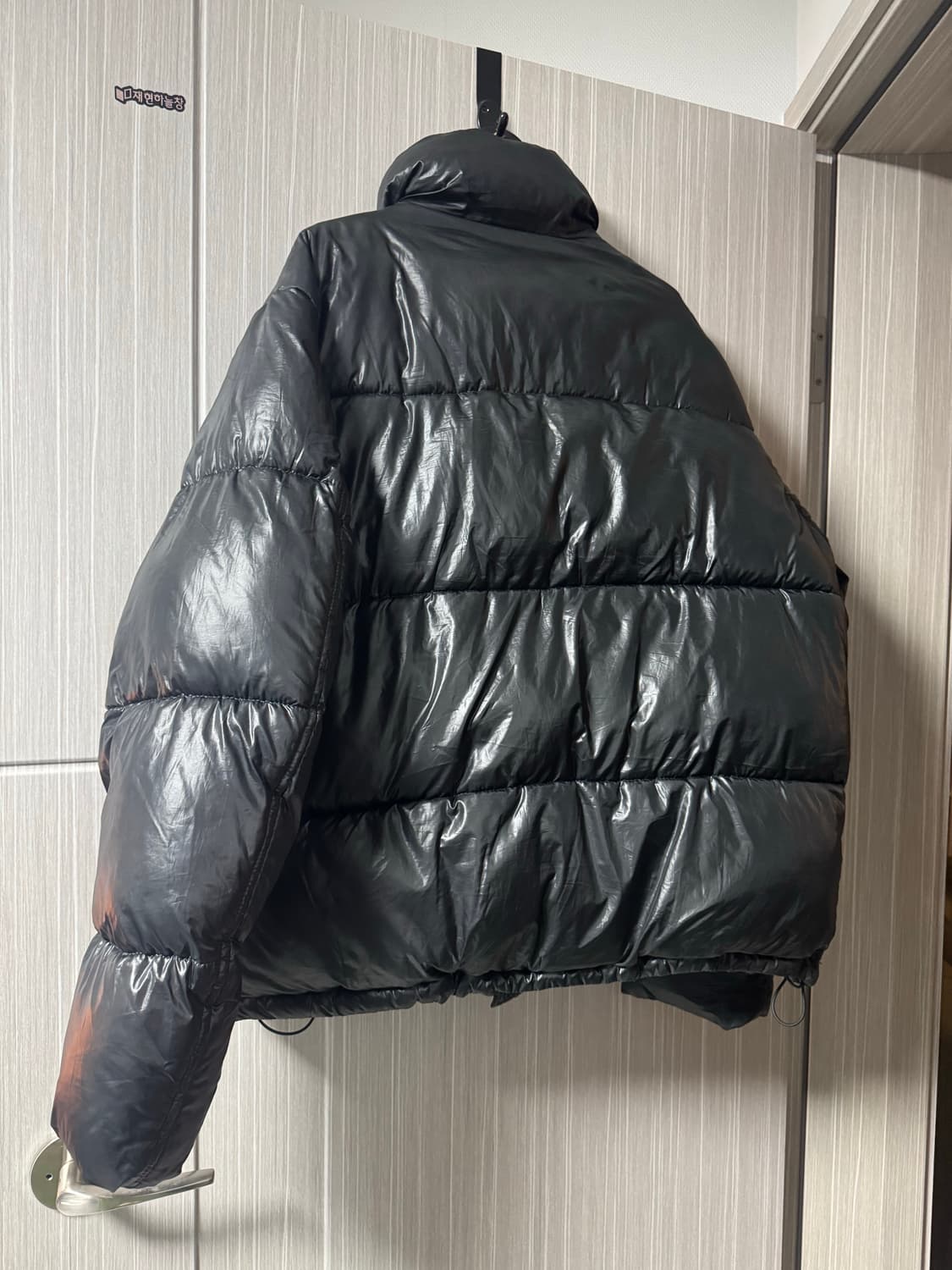 지오다노 유광 다크그린 패딩 L 상품이미지2