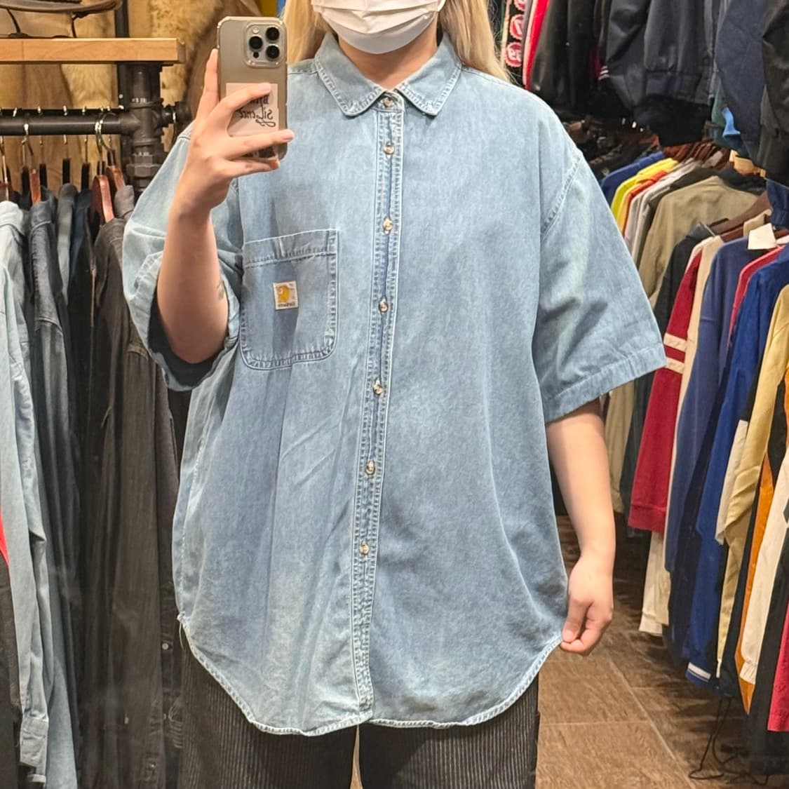 [HI] 칼하트 데님 반팔셔츠 상품이미지2