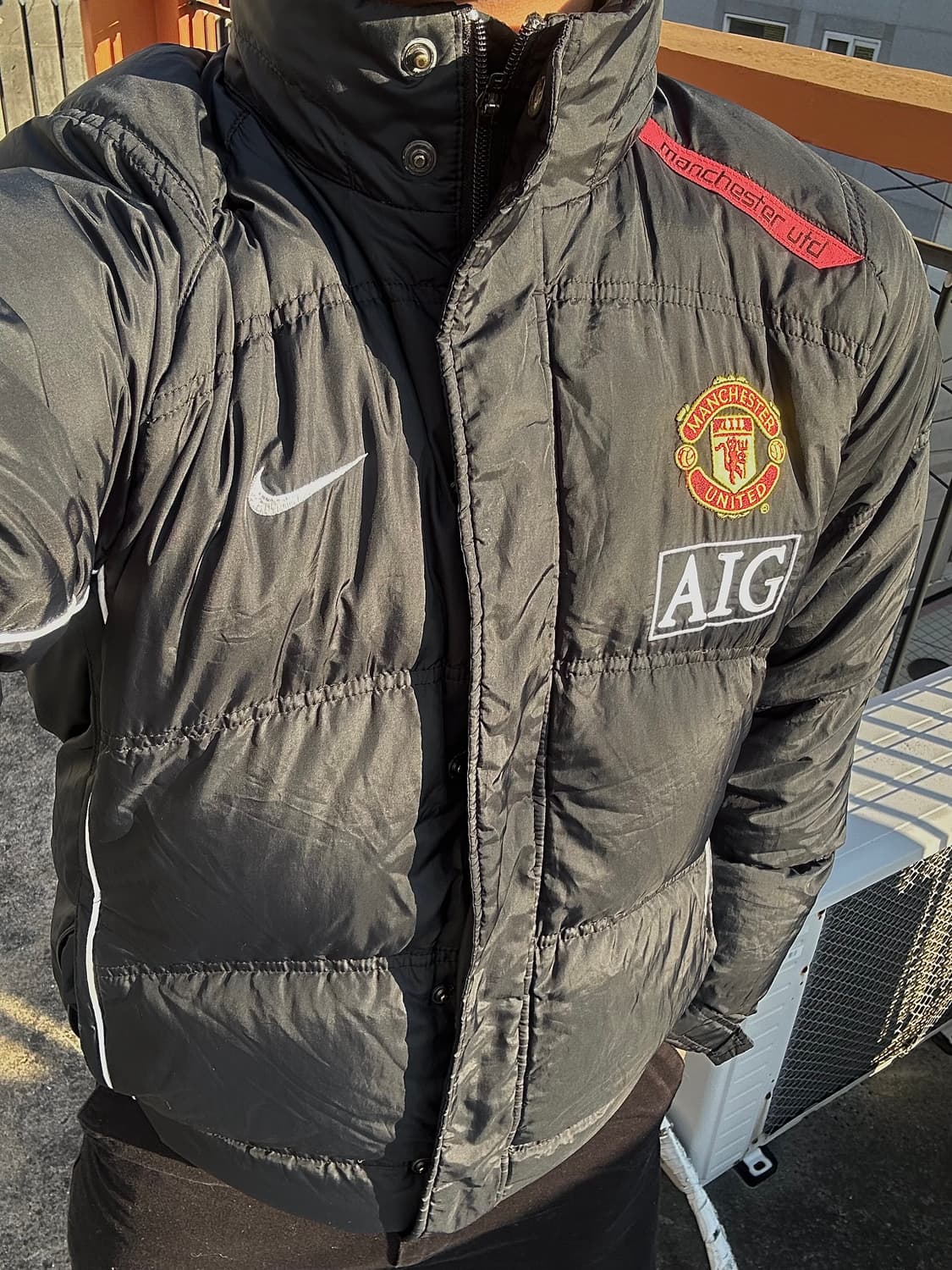 황유시절 AIG 나이키 맨유 패딩 미디움 축구 상품이미지1